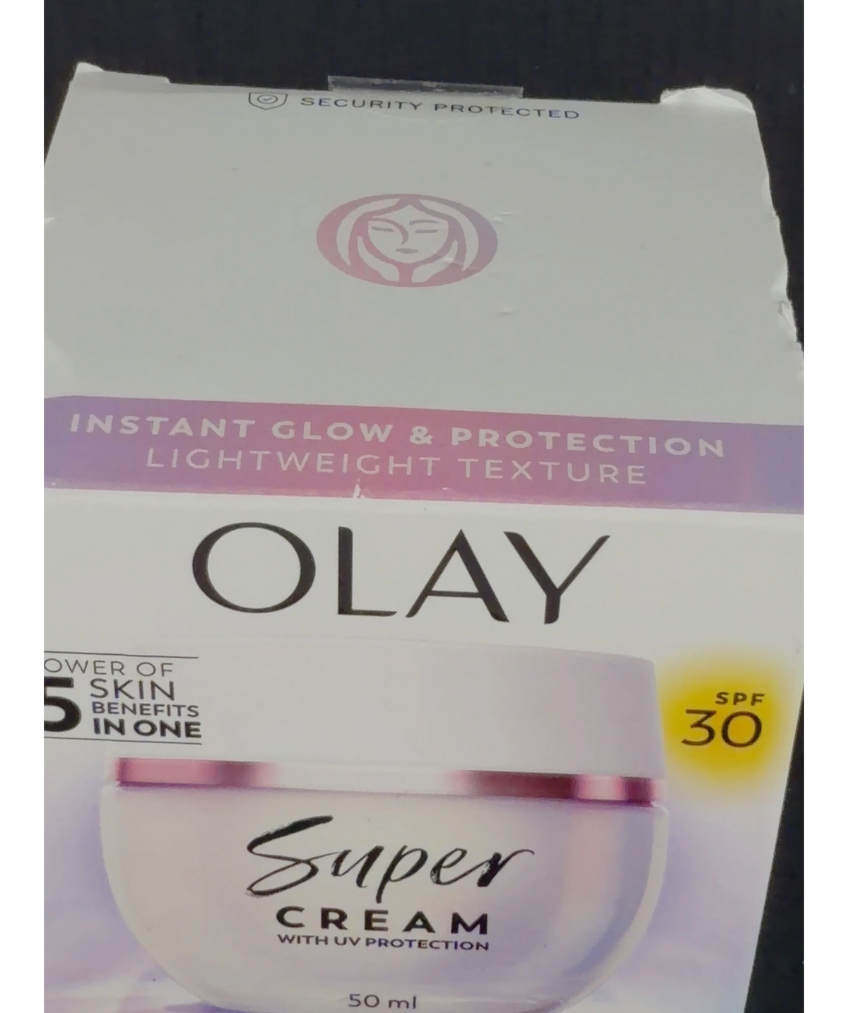 olay Super CREAM WITH UV PROTECTION, size 50ml — label