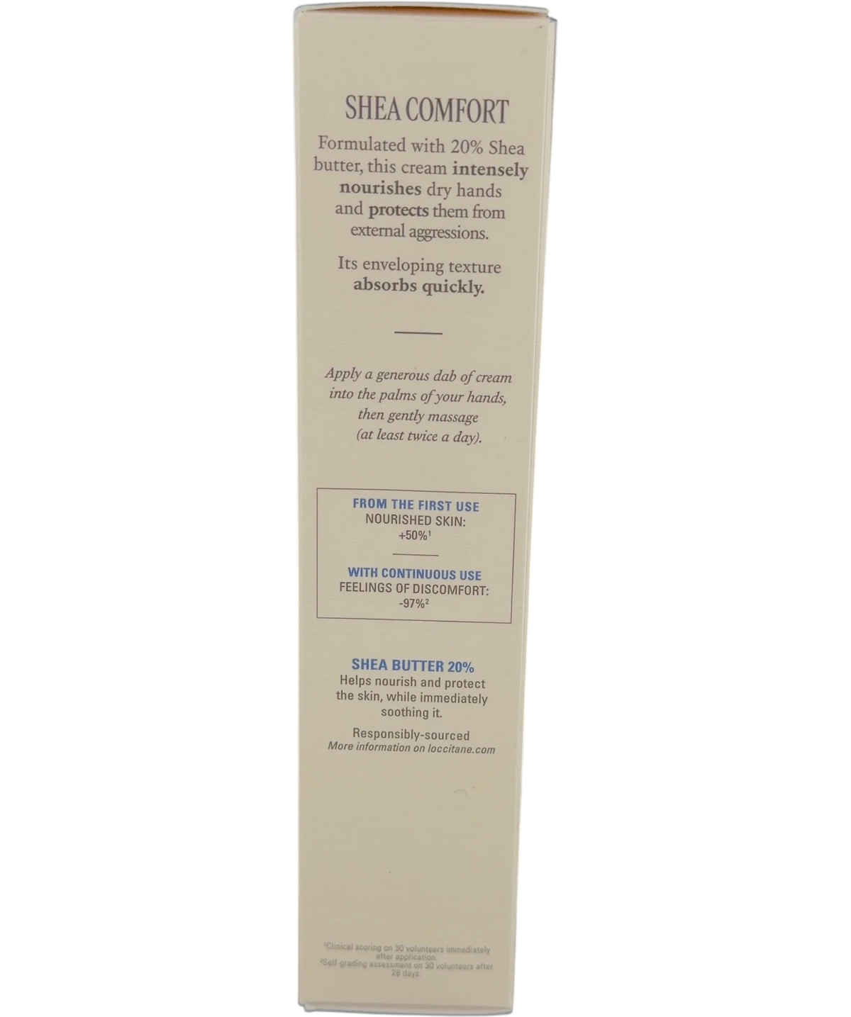 Loccitane CRÈME MAINS HAND CREAM, size 150ml — back