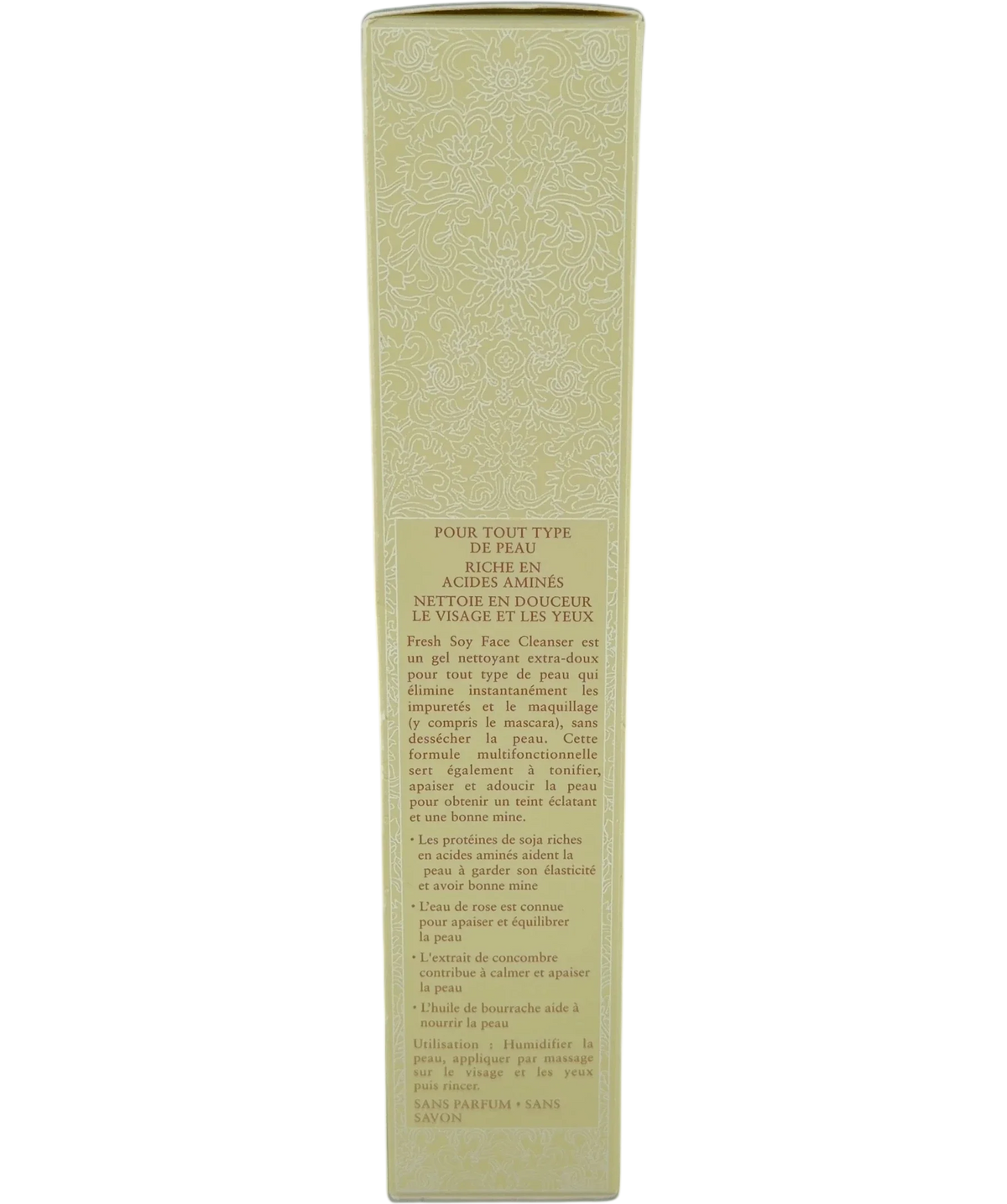 fresh Soy Face Cleanser, size 150ml — back