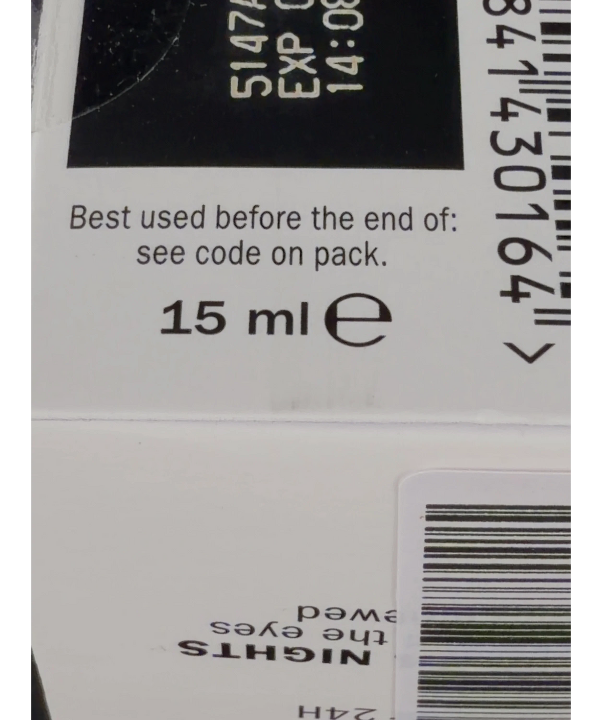 olay RETINOL24 NIGHT RENEWAL, size 15ml — care label