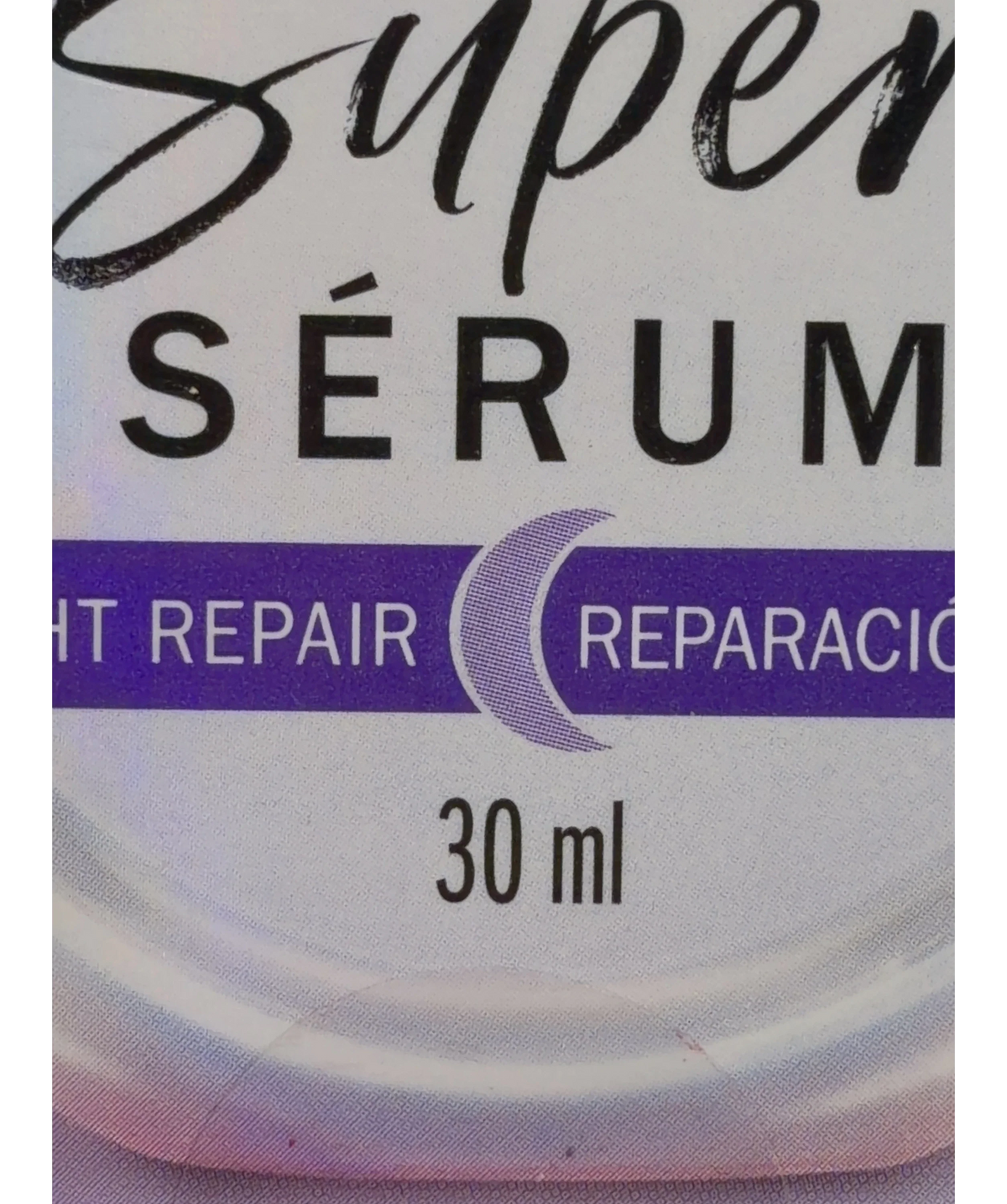 olay Super Serum Night Repair, size 30ml — care label
