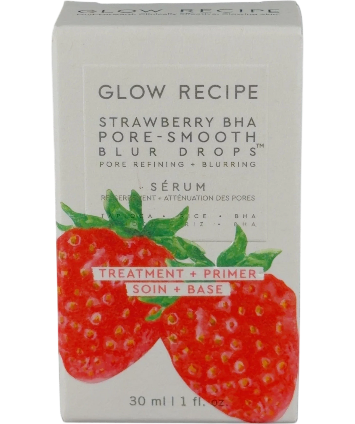 glow recipe Strawberry BHA Pore-Smooth Blur Drops, size 30ml — front