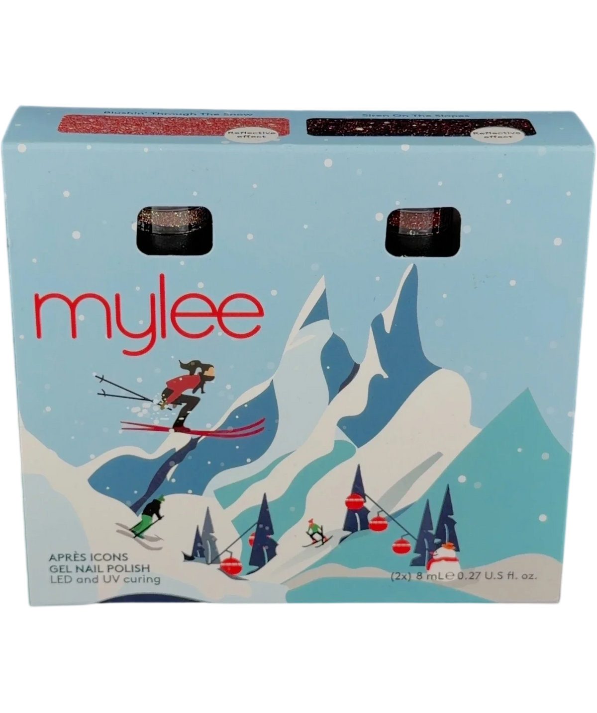Mylee Blushin' Through The Snow and Siren On The Slopes Apres Icons Gel Polish Duo, size 8ml — front