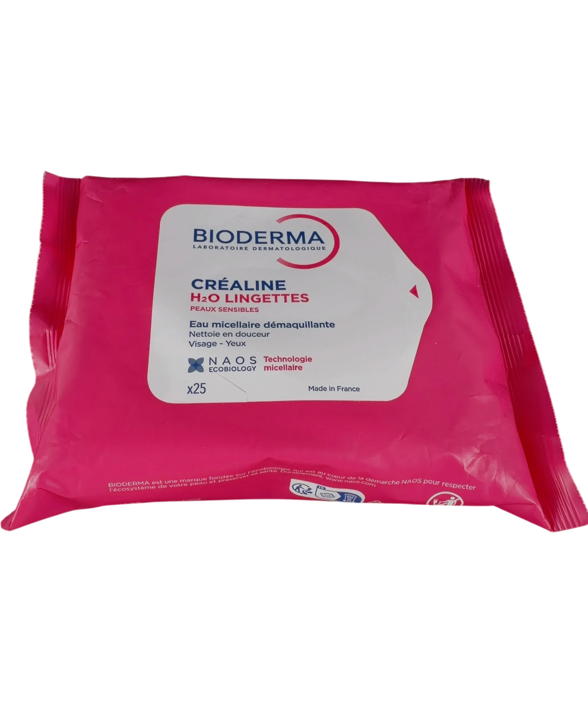 Bioderma Créaline H2O Lingettes, size 25 — front