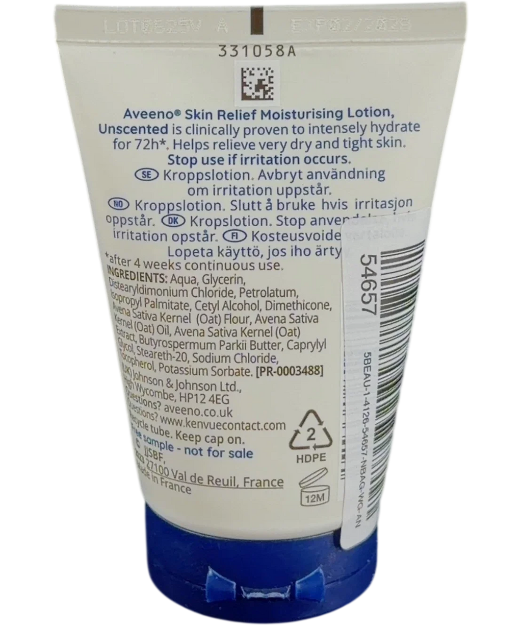 Aveeno Skin Relief Moisturising Lotion, size 50ml — back