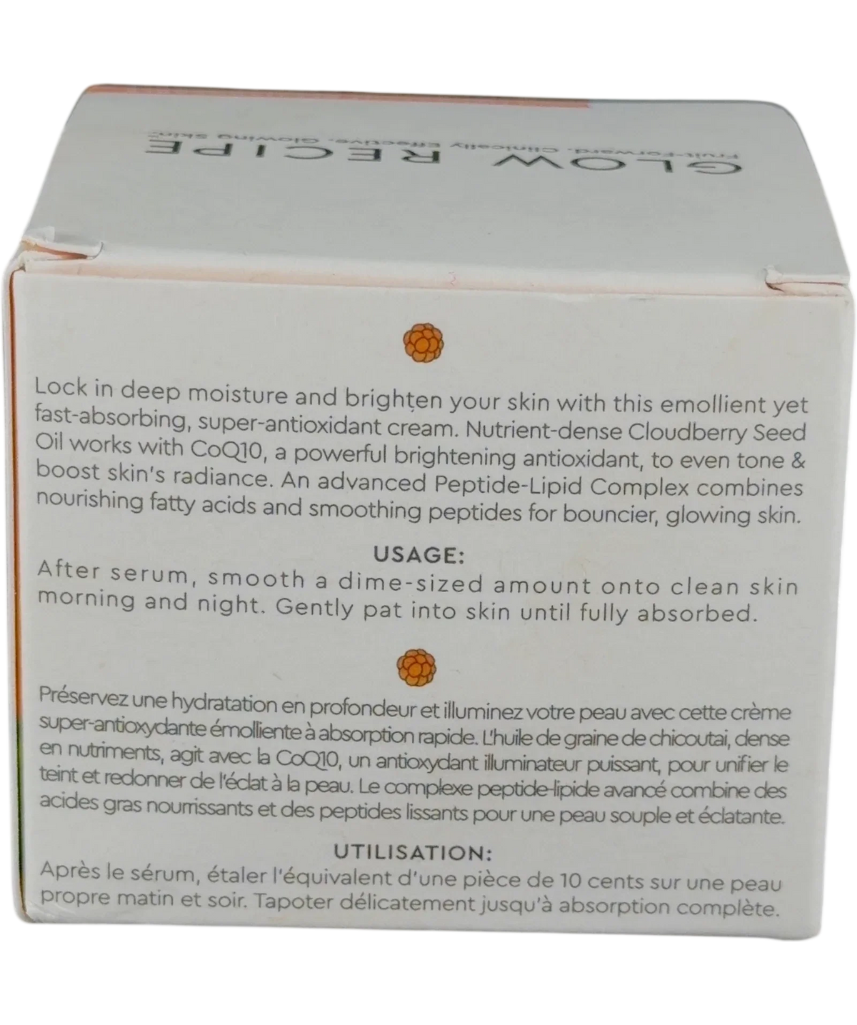 glow recipe Cloudberry Bright Moisture Cream, size 50ml — back