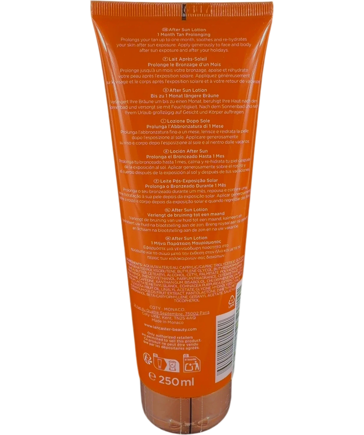 Lancaster Lancaster Golden Tan Maximizer After Sun Lotion 250ml, size 250ml — back