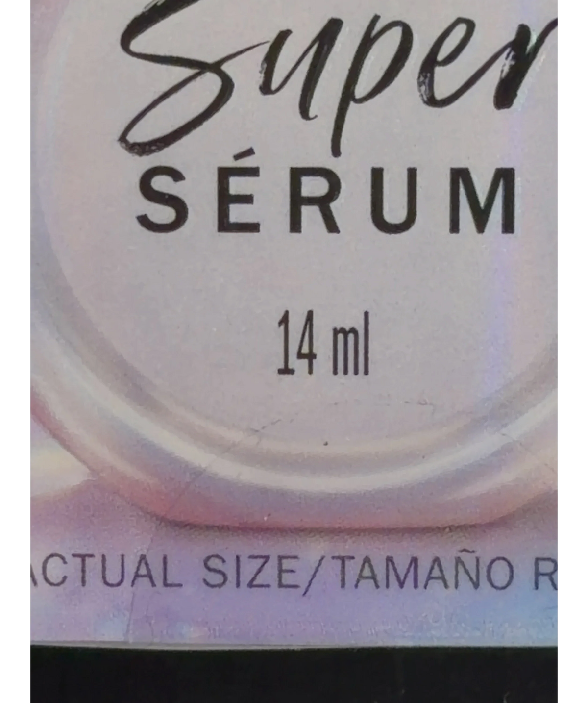 olay Super Serum Mini, size 14ml — care label