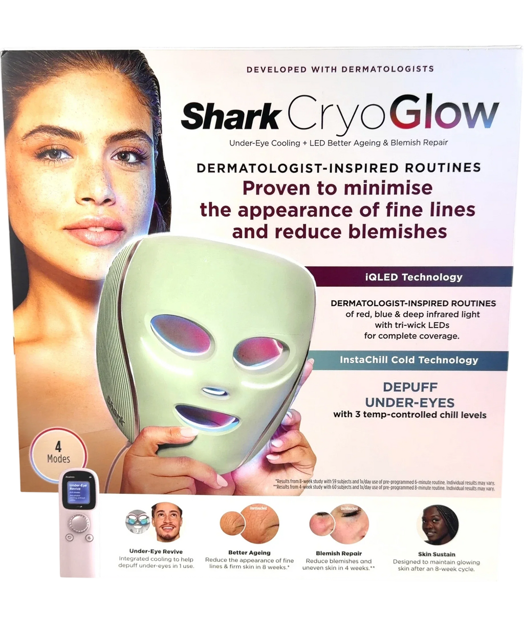 Shark CryoGlow Under-Eye Cooling & LED Anti-Ageing & Blemish Repair Mask, size 1 — front