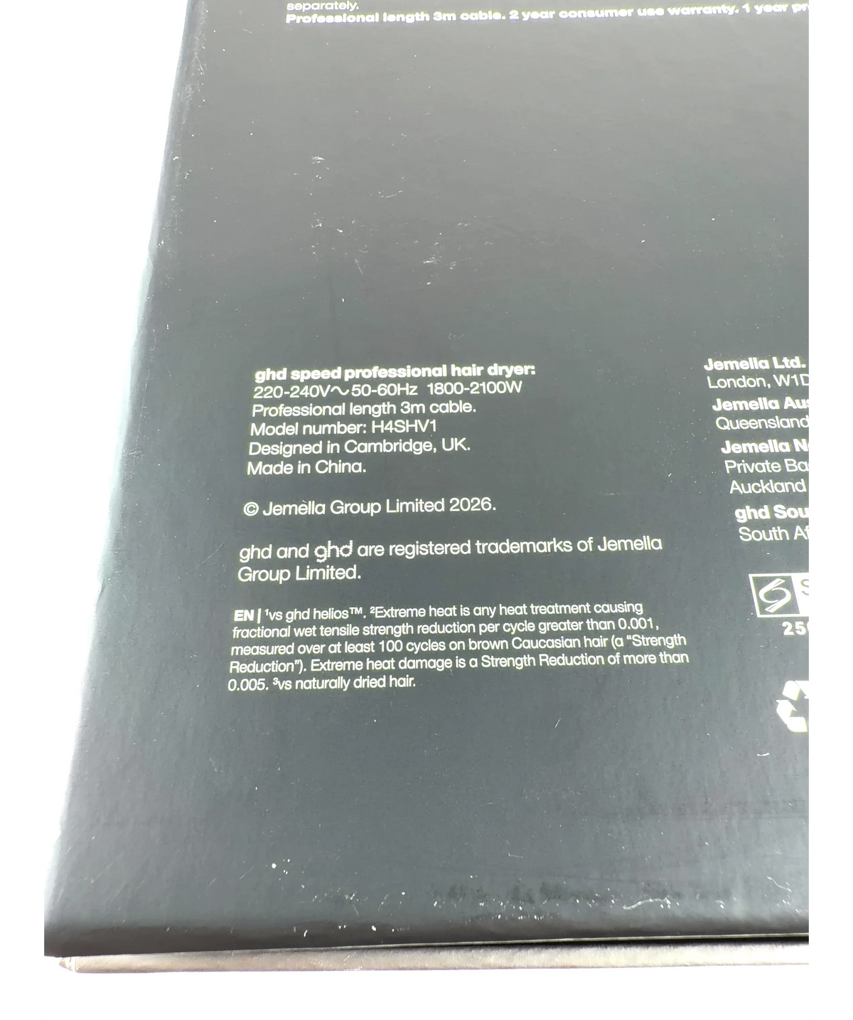 GHD Speed Professional Dual Air-Flow Hair Dryer, size 1 — fabric detail