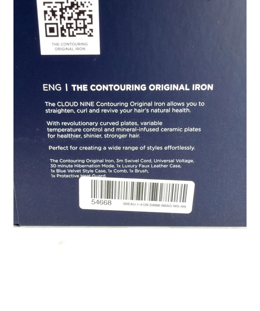 Cloud Nine The Luxury Contouring Original Iron, size 1 — care label