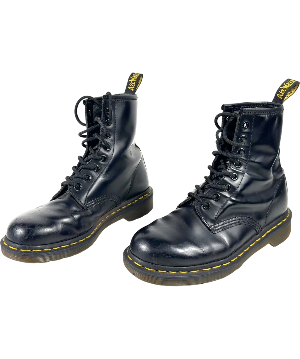 Dr Martens Black 1460 Smooth Leather 8-Eye Boot, size UK 5 EU 38 👠 — label