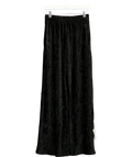 TOPSHOP Black pleated wide-leg trousers, size UK 8 — front