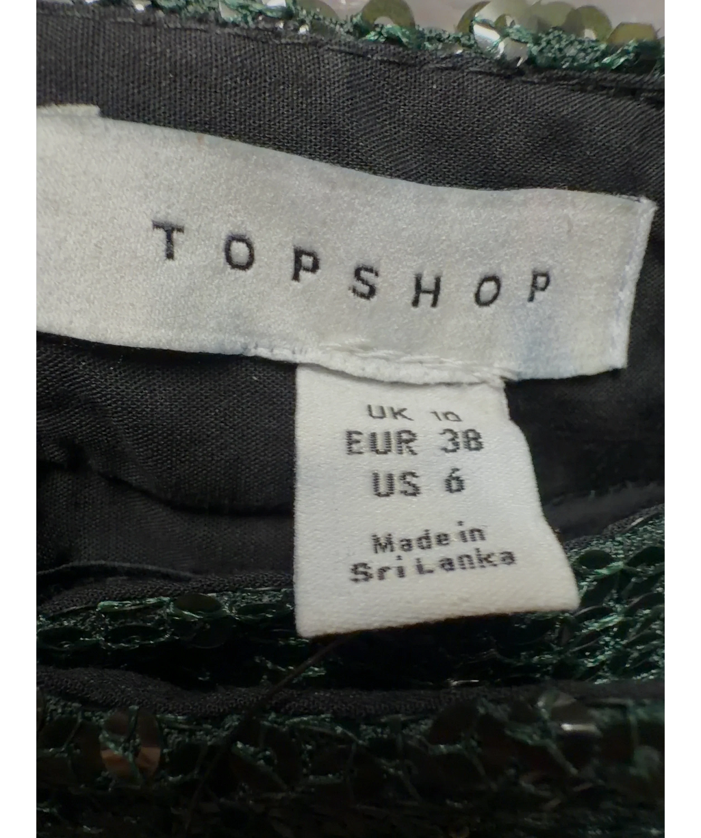 TOPSHOP Green Colour, size UK 10 — detail