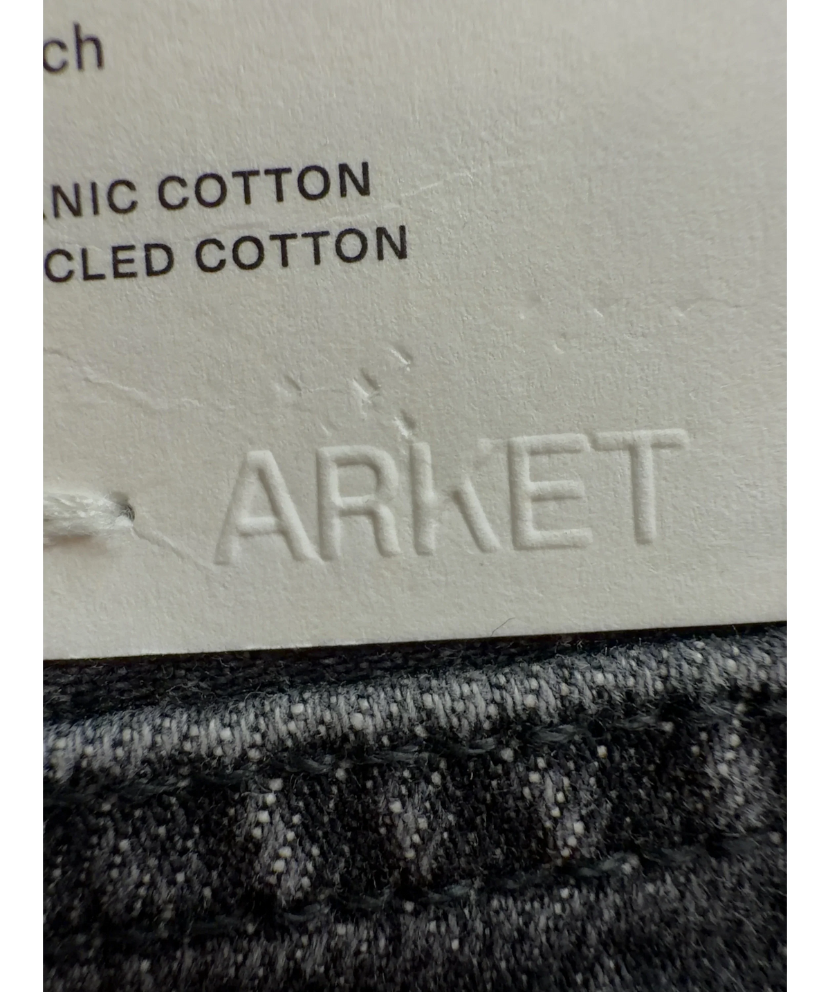 ARKET Grey Colour, size W28 — detail