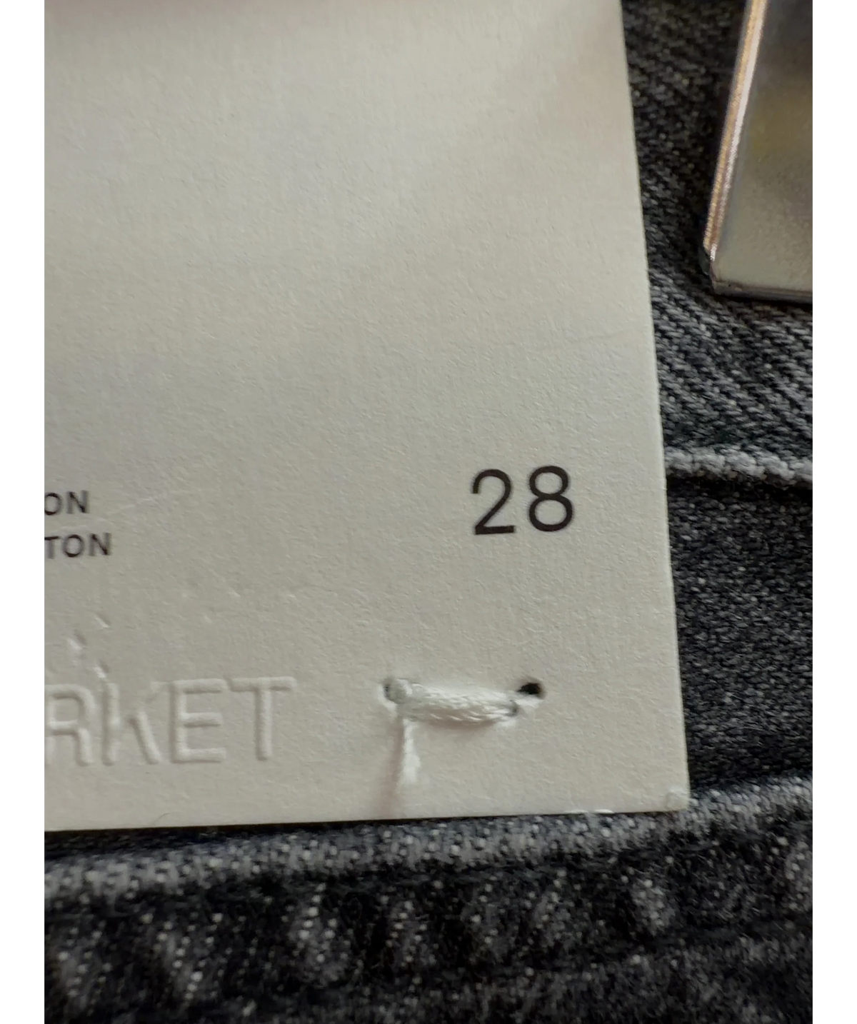 ARKET Grey Colour, size W28 — care label