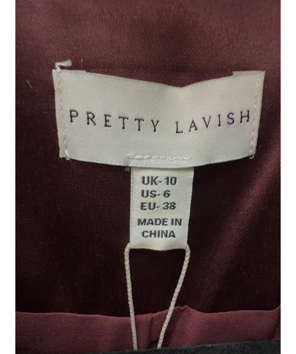 PRETTY LAVISH burgundy Colour, size UK 10 — care label
