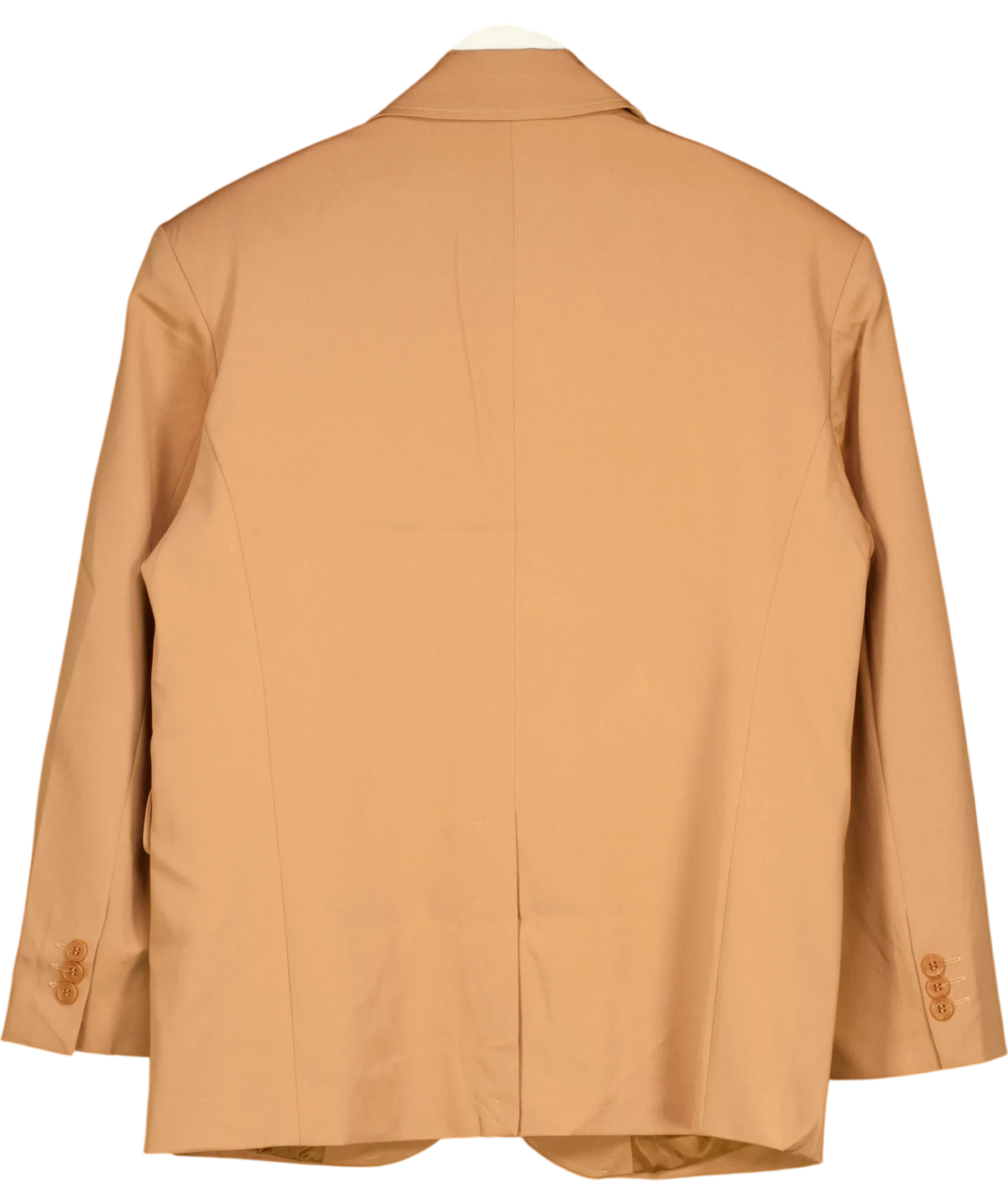 ASOS camel tailored single-breasted/three-button blazer, size UK 6-8 — back