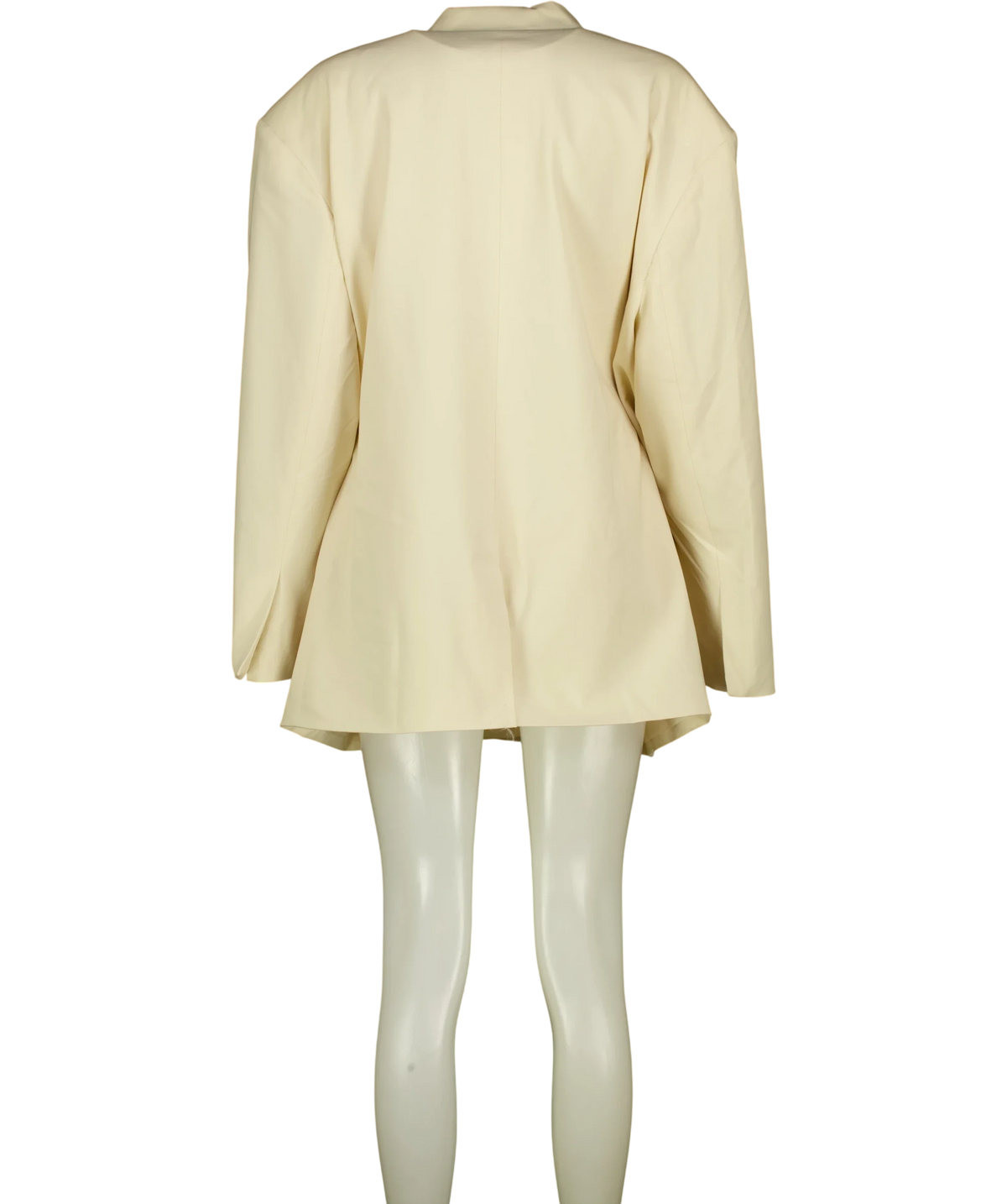 ASOS Cream cream wrap-tie oversized blazer, size UK 16 — back