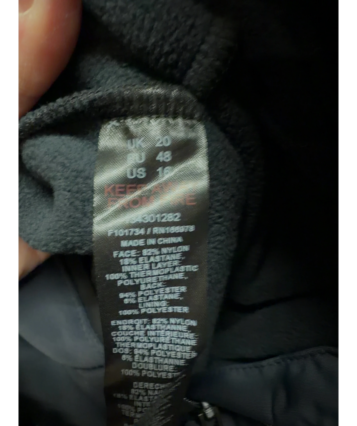 ASOS Black Colour, size UK 20 — label