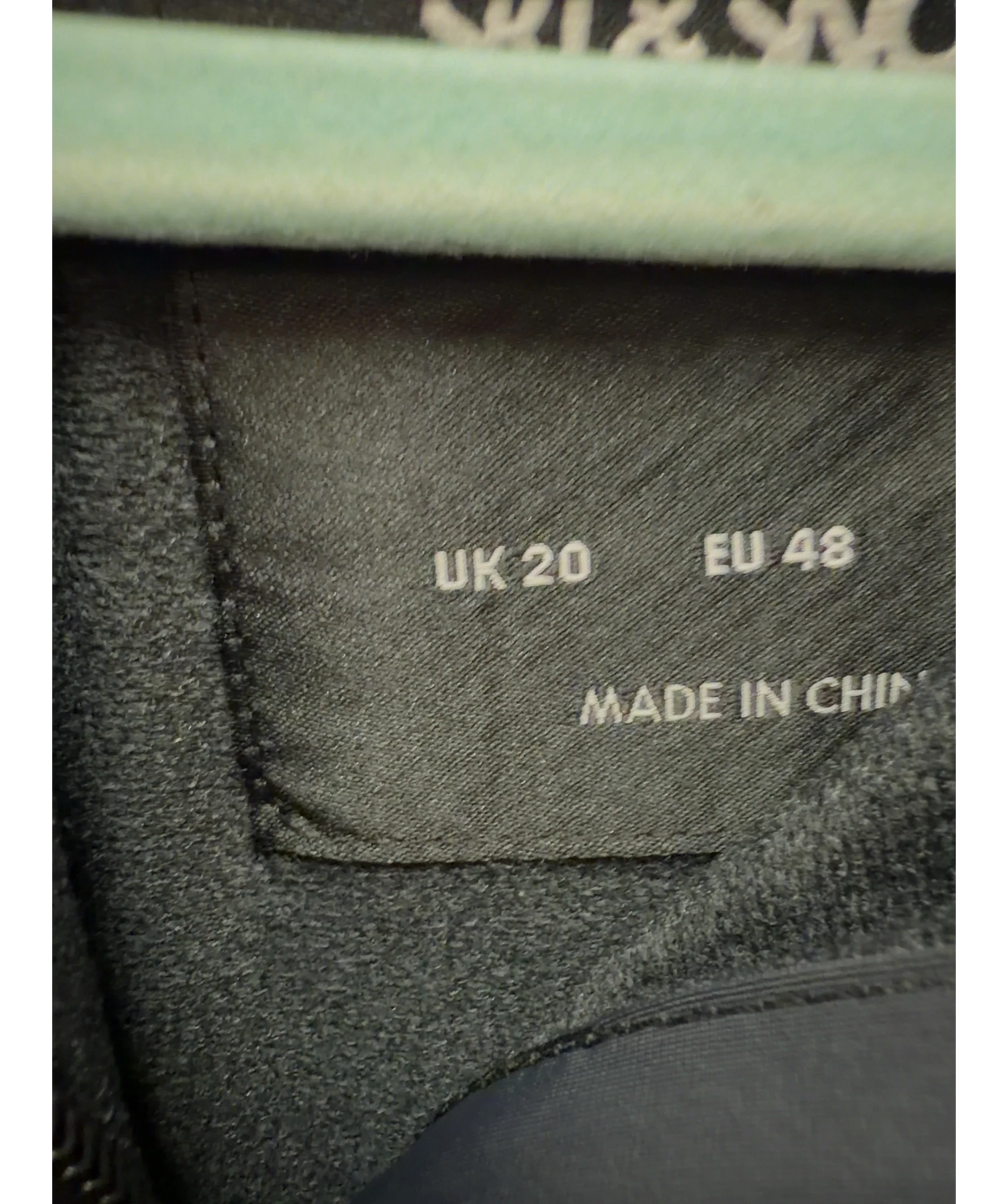 ASOS Black Colour, size UK 20 — care label