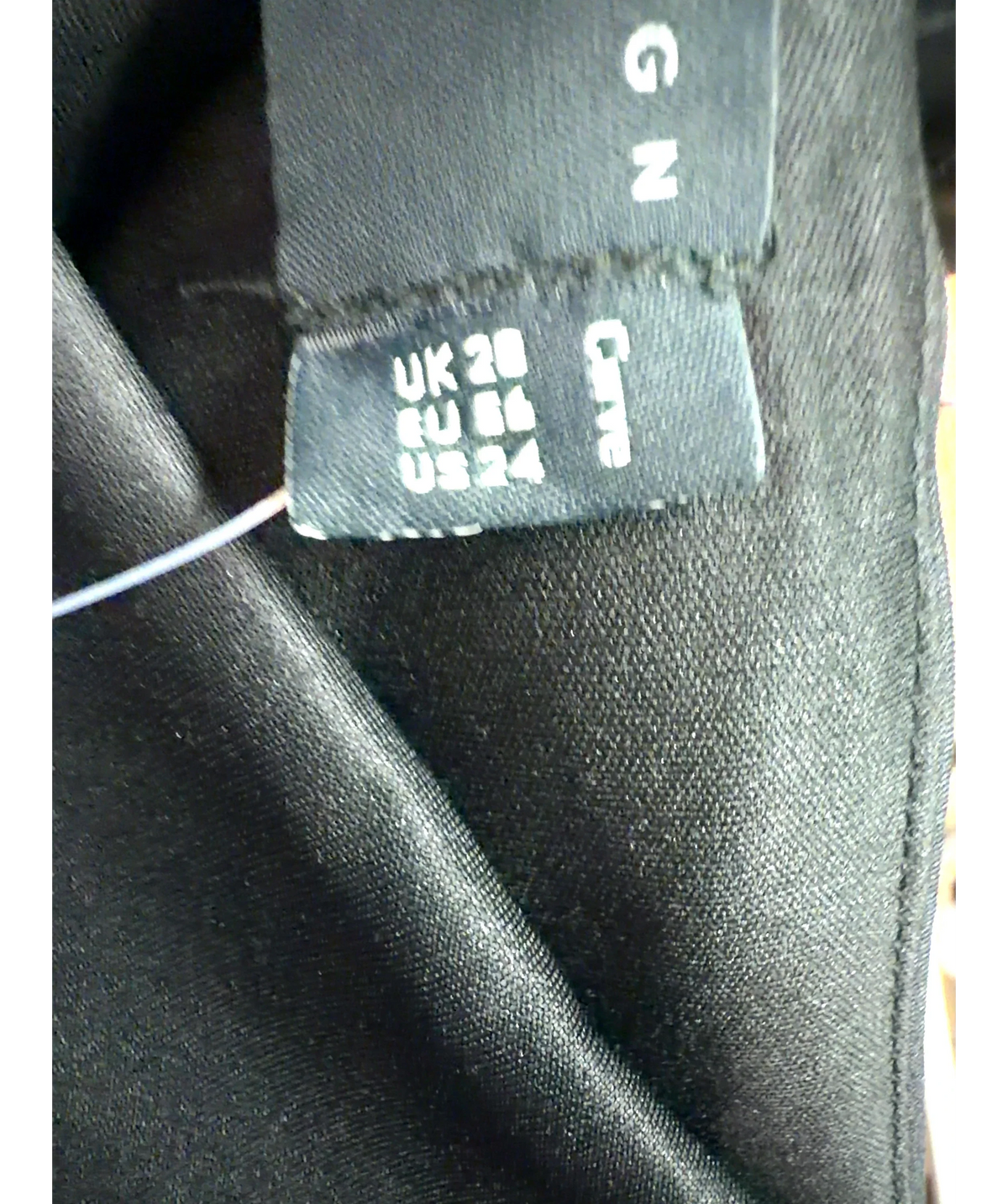 ASOS Black Colour, size UK 20 — care label