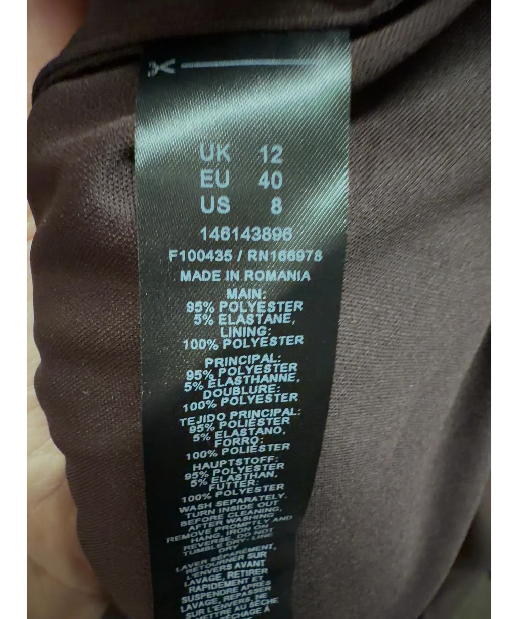 ASOS Brown Colour, size UK 12 — label
