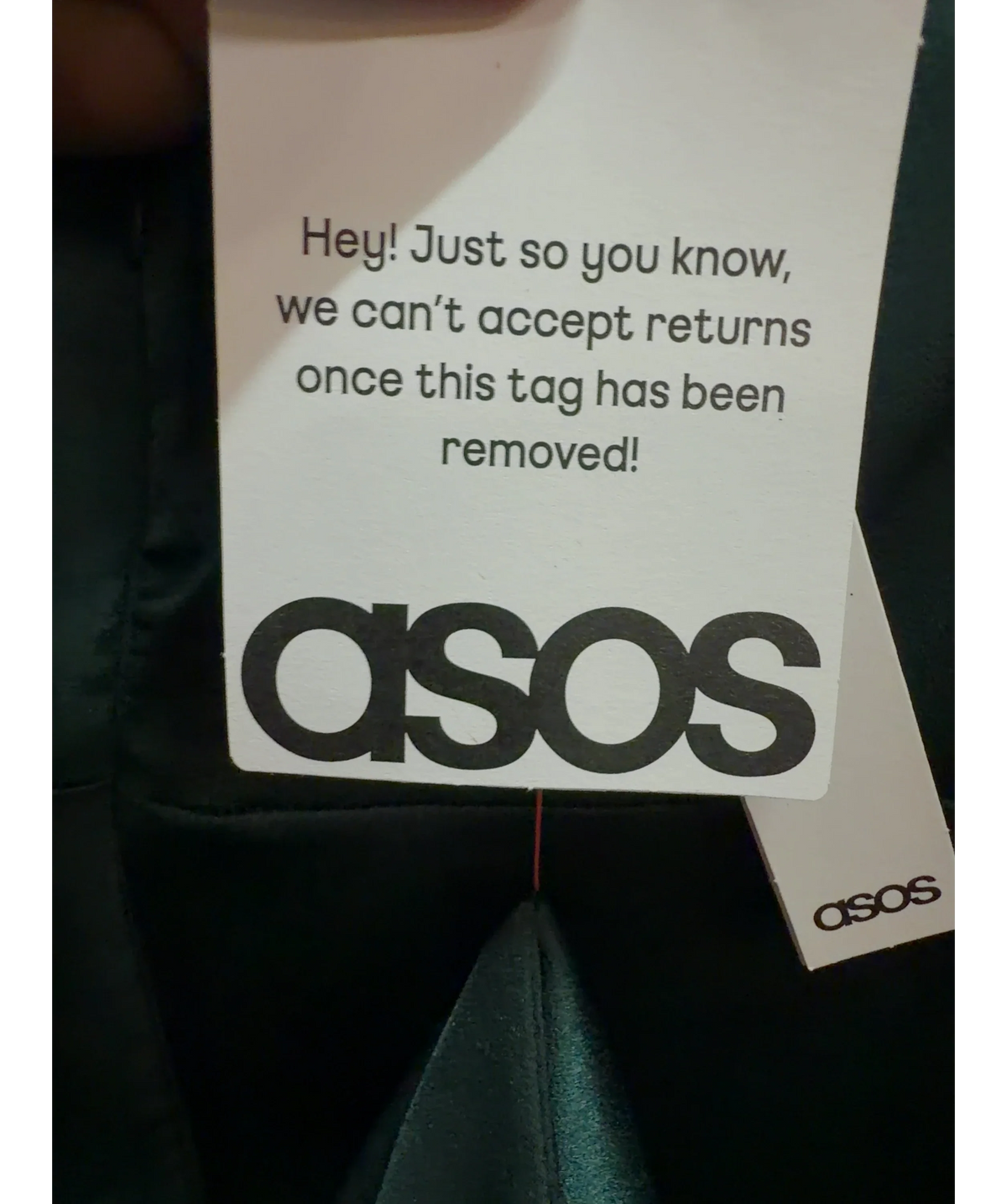 ASOS dark green Colour, size UK 10 — detail
