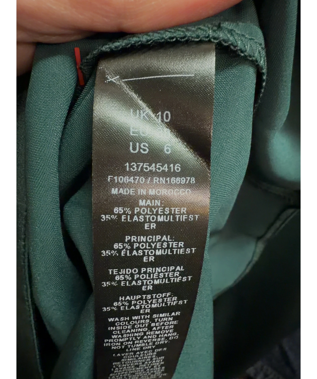 ASOS dark green Colour, size UK 10 — label