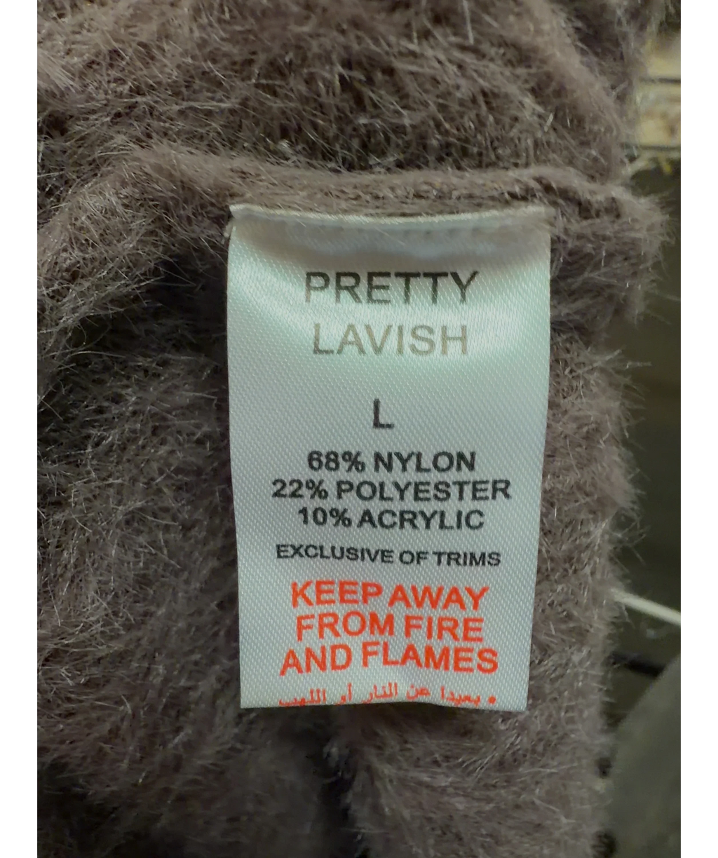 PRETTY LAVISH Brown Colour, size UK L — label