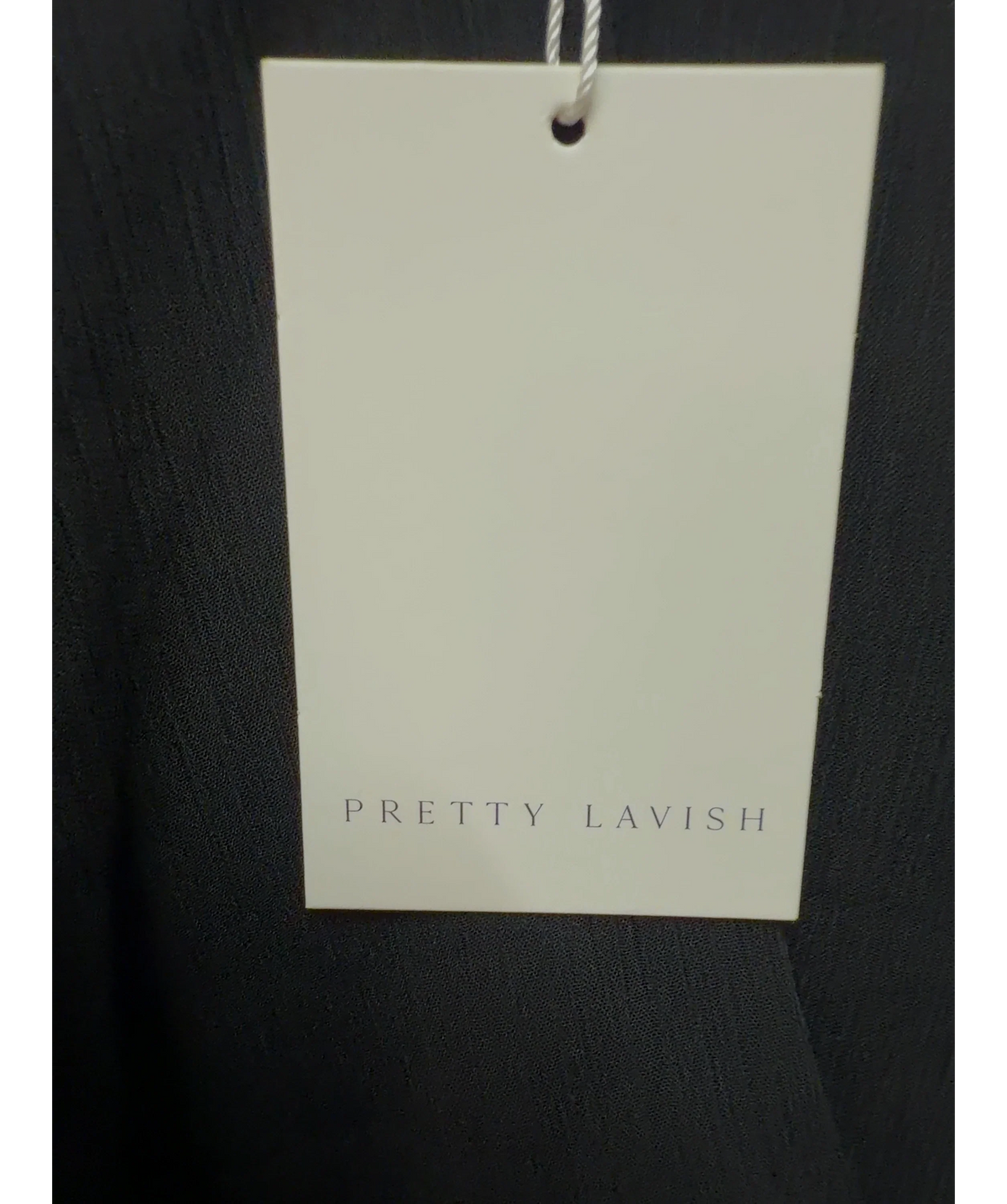 PRETTY LAVISH Black Lissy Ruffle Textured Maxi Dress, size UK 6 — detail