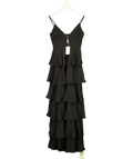 PRETTY LAVISH Black Lissy Ruffle Textured Maxi Dress, size UK 6 — front
