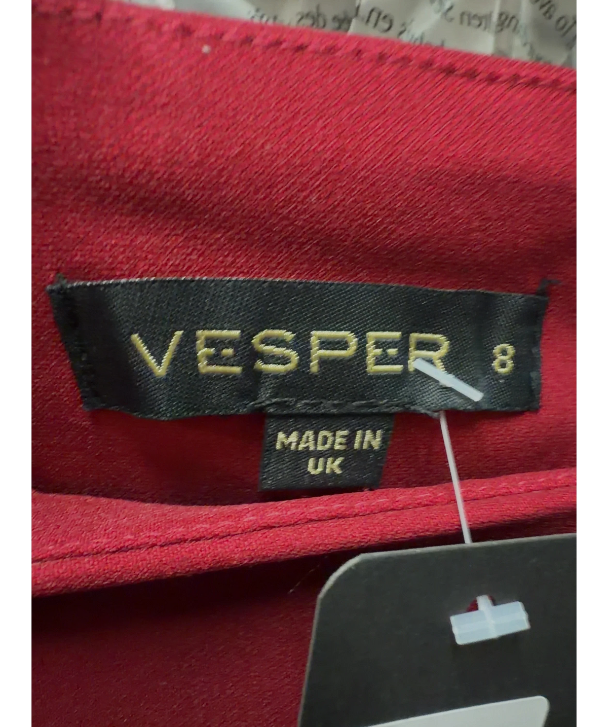 Vesper Red Colour, size UK 8 — detail