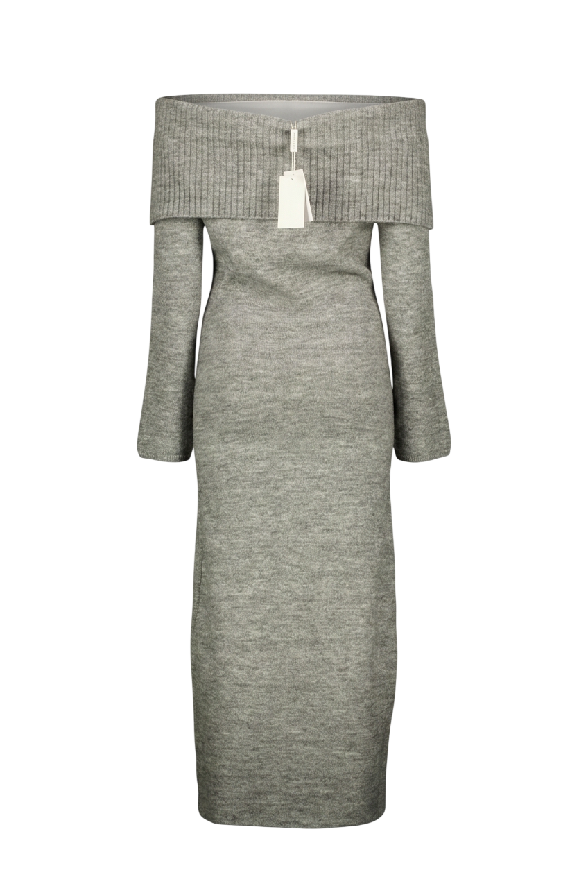 Pretty Lavish Grey Foldover Midi Dress UK L