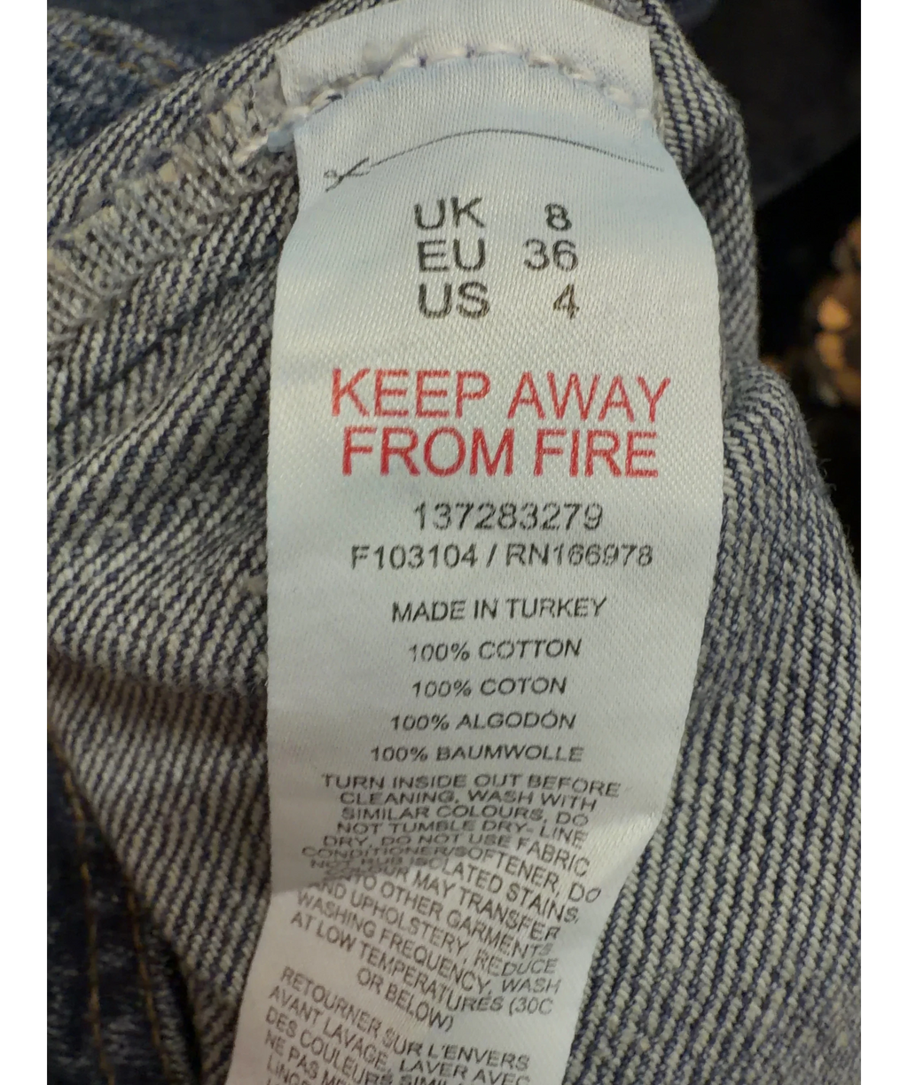 TOPSHOP Blue Colour, size UK 8 — label