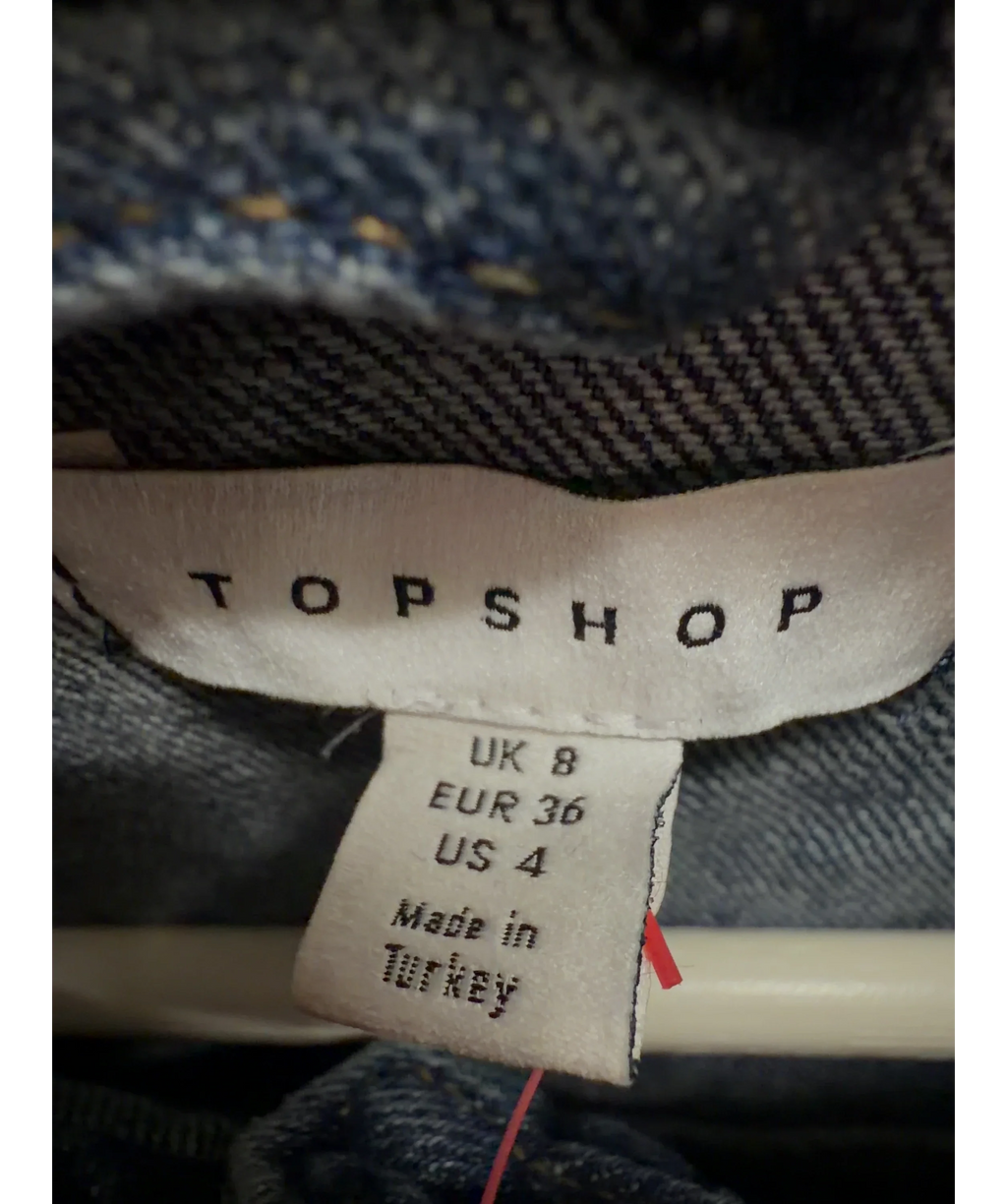 TOPSHOP Blue Colour, size UK 8 — care label