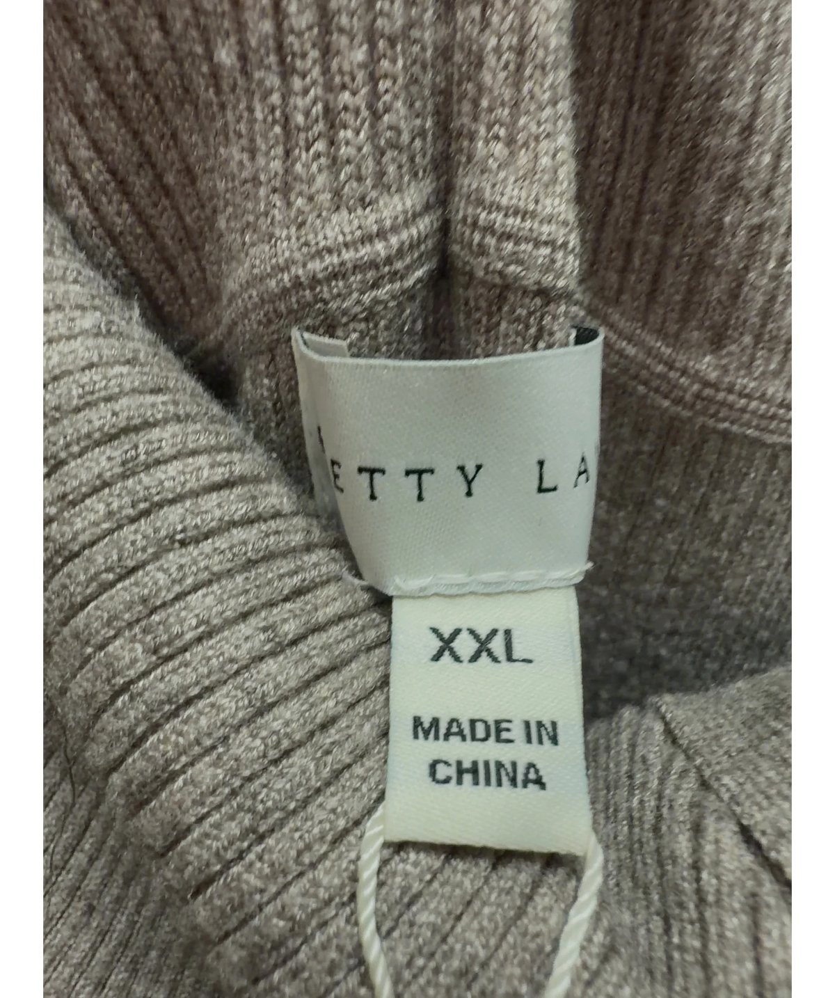 PRETTY LAVISH Beige Soreya Bardot Knit Dress, size UK XXL — care label