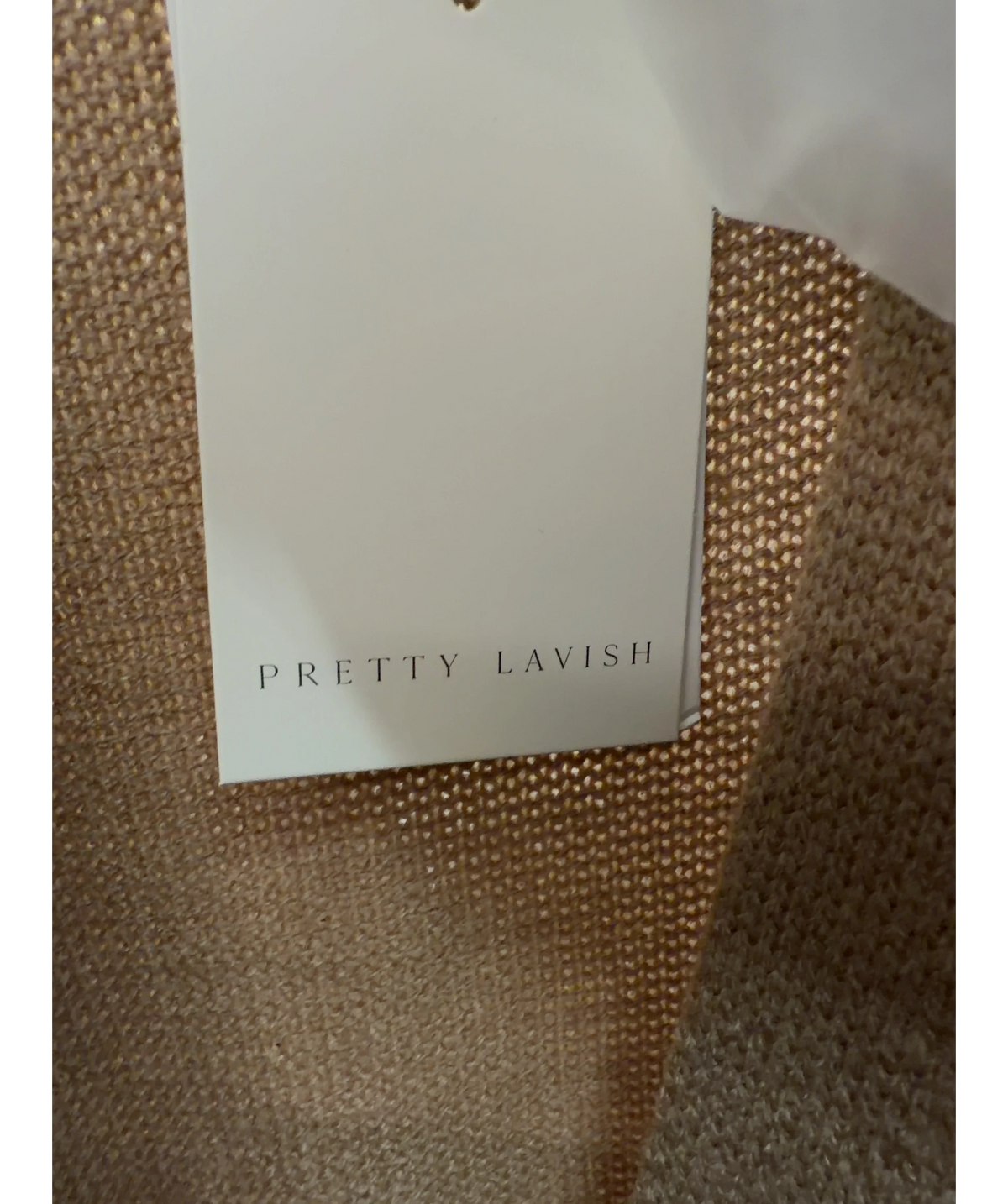 PRETTY LAVISH camel Beau Wrap Midi Dress, size UK XL — detail