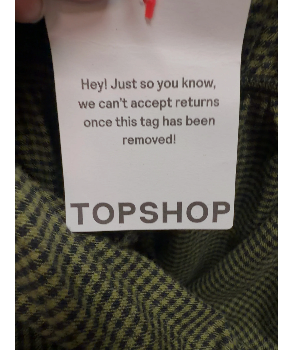 TOPSHOP Green Colour, size UK 10 — detail
