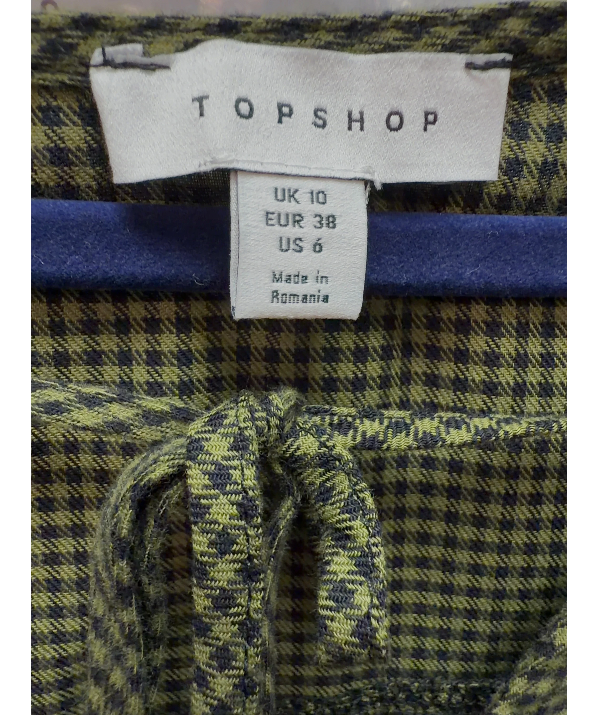 TOPSHOP Green Colour, size UK 10 — care label