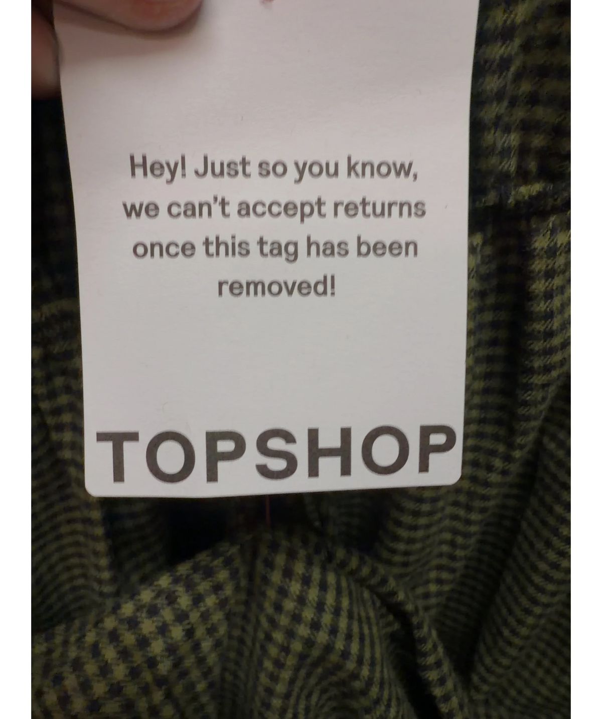 TOPSHOP Green tie-front mini dress, size UK 8 — detail