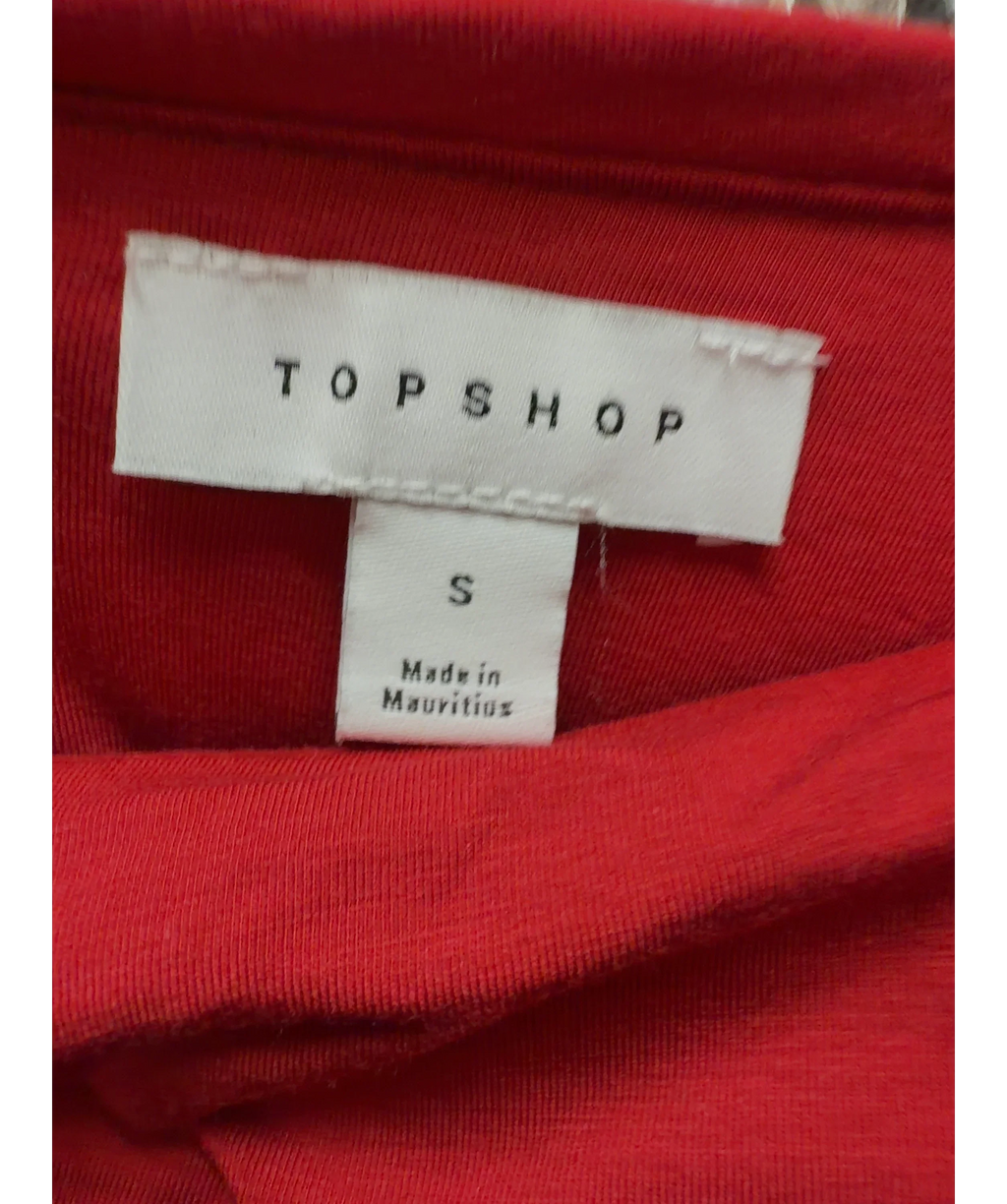 TOPSHOP Red Colour, size UK 8 — care label
