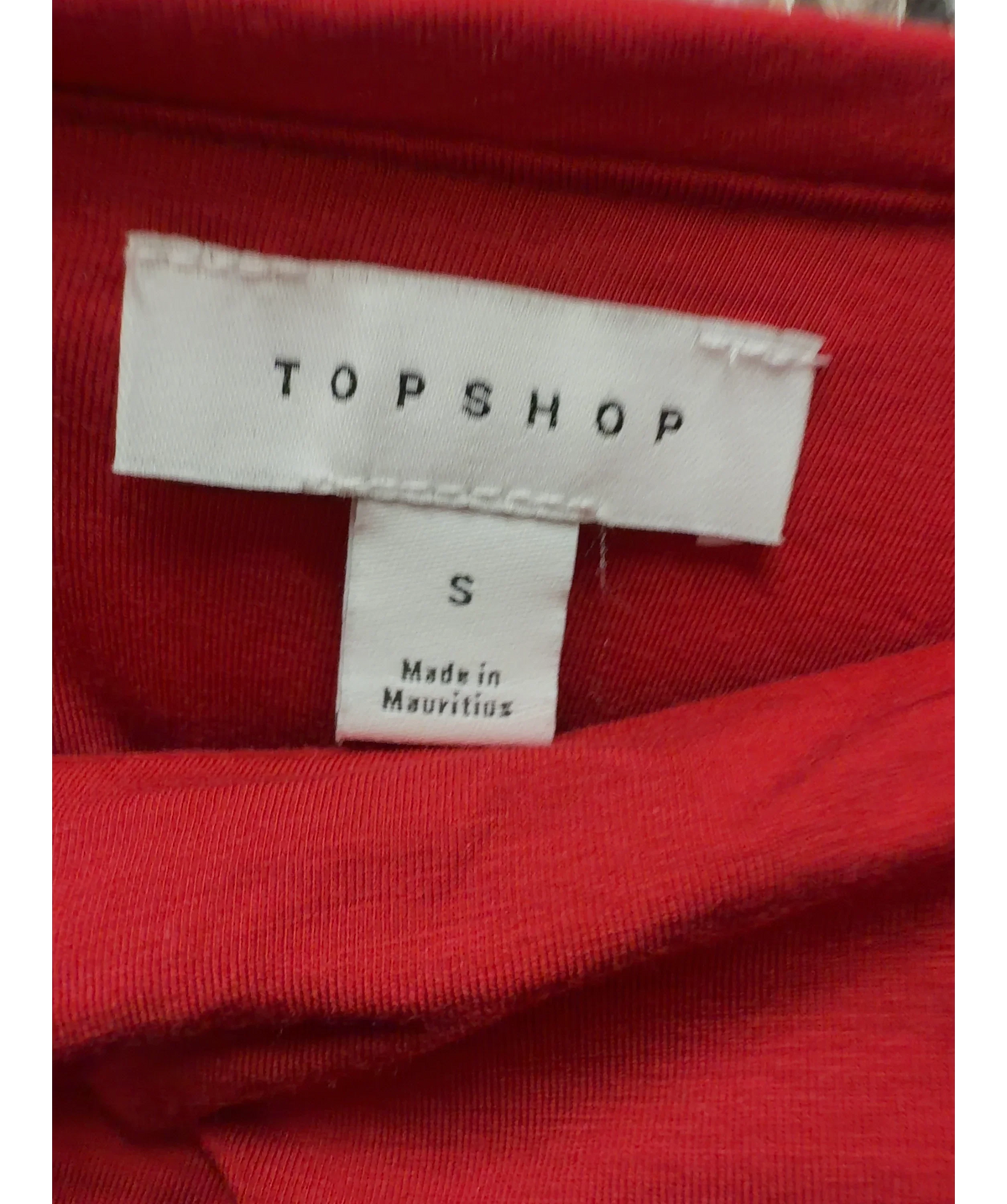 TOPSHOP Red Colour, size UK 8 — care label