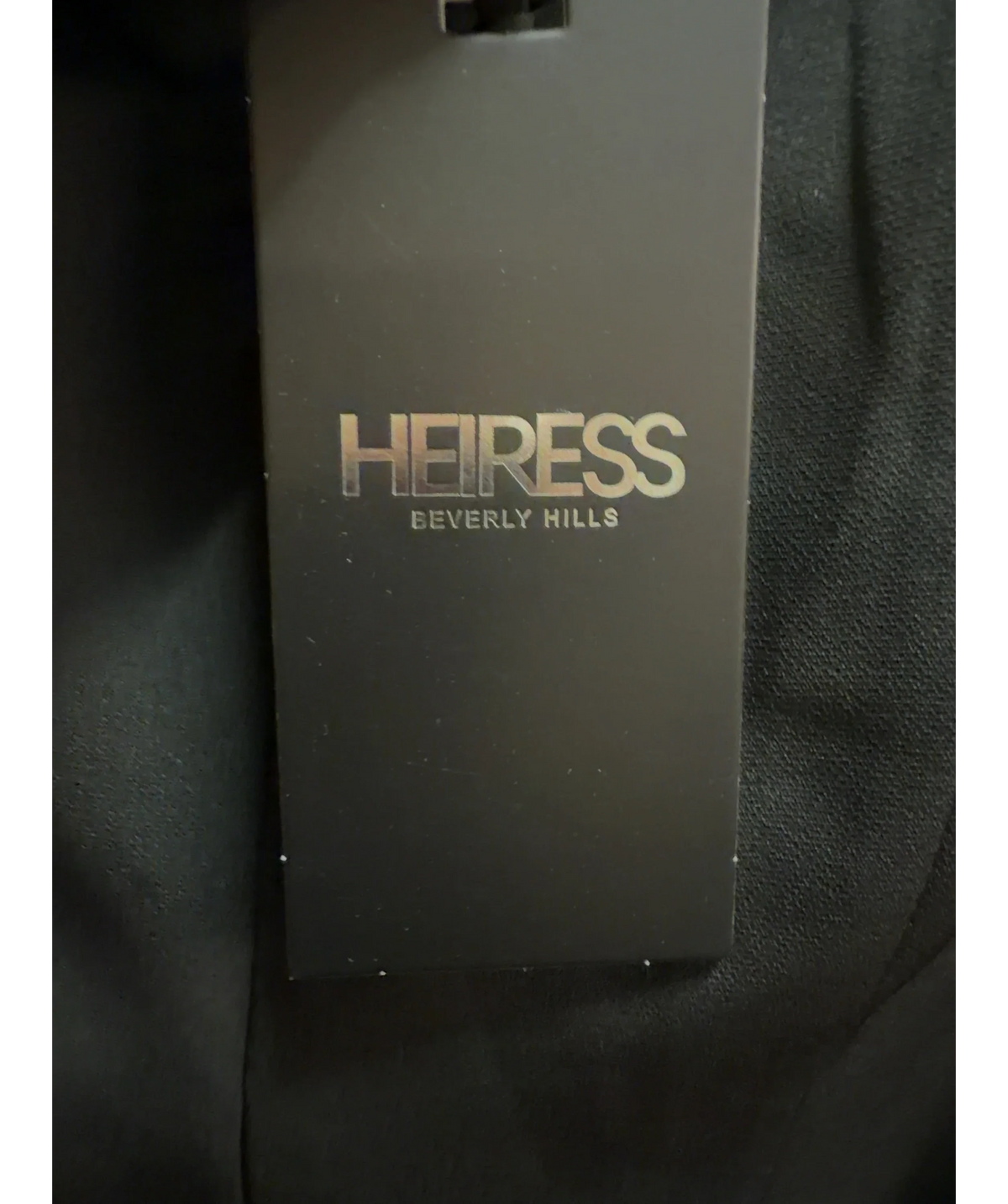 HEIRESS BEVERLY HILLS Black black lace midi dress, size UK M — detail