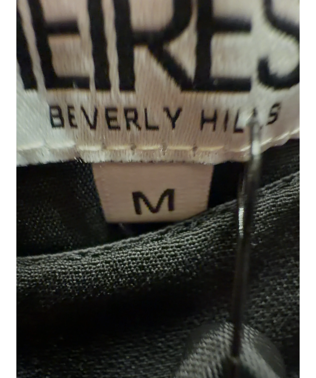 HEIRESS BEVERLY HILLS Black black lace midi dress, size UK M — care label