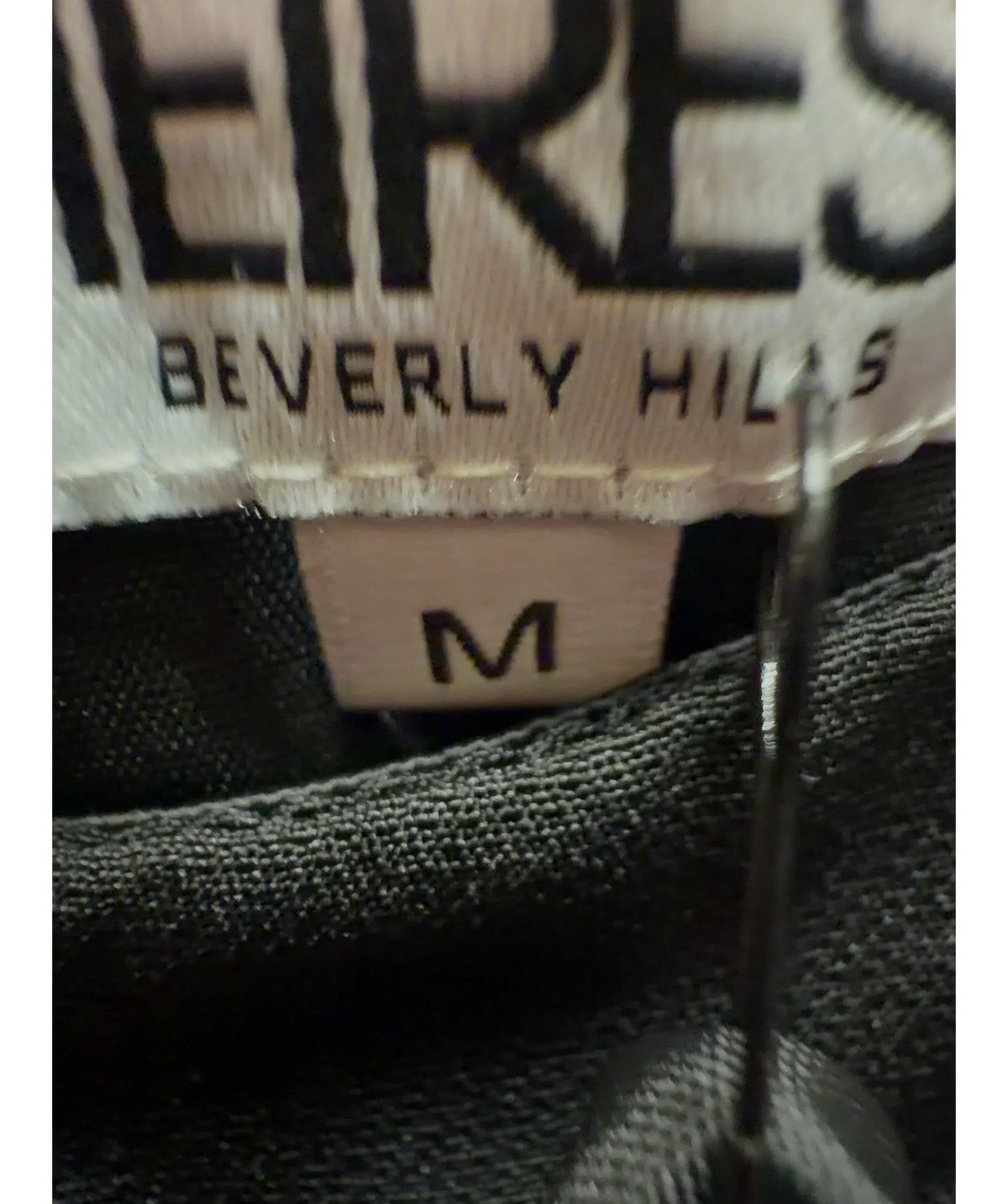 HEIRESS BEVERLY HILLS Black black lace midi dress, size UK M — care label