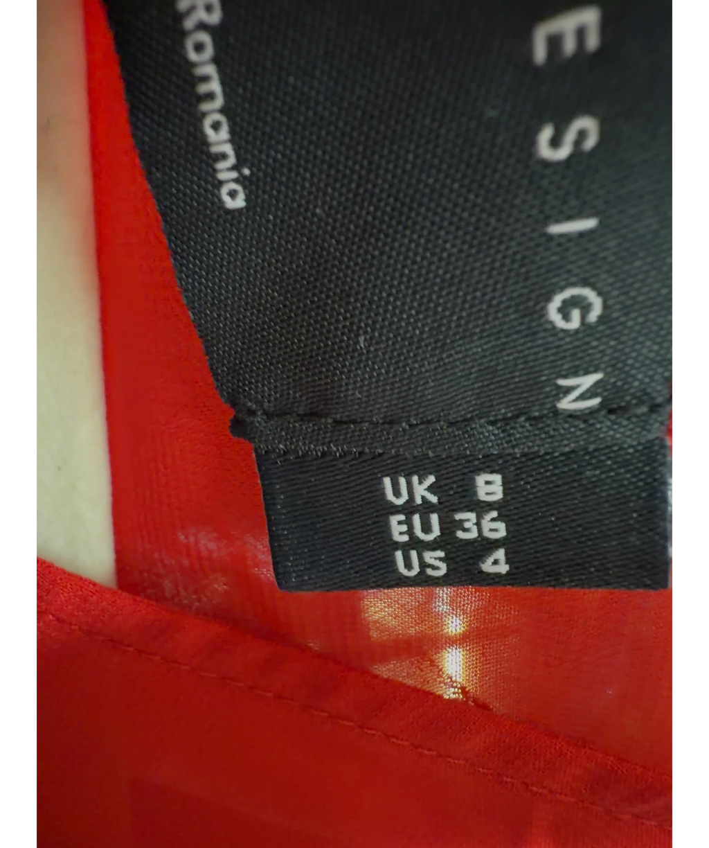 ASOS Red Colour, size UK 8 — care label