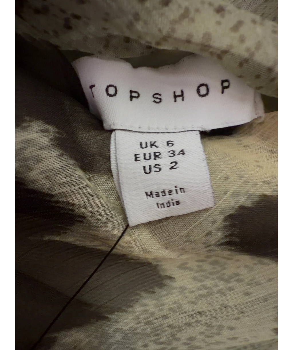 TOPSHOP Green Colour, size UK 6 — care label