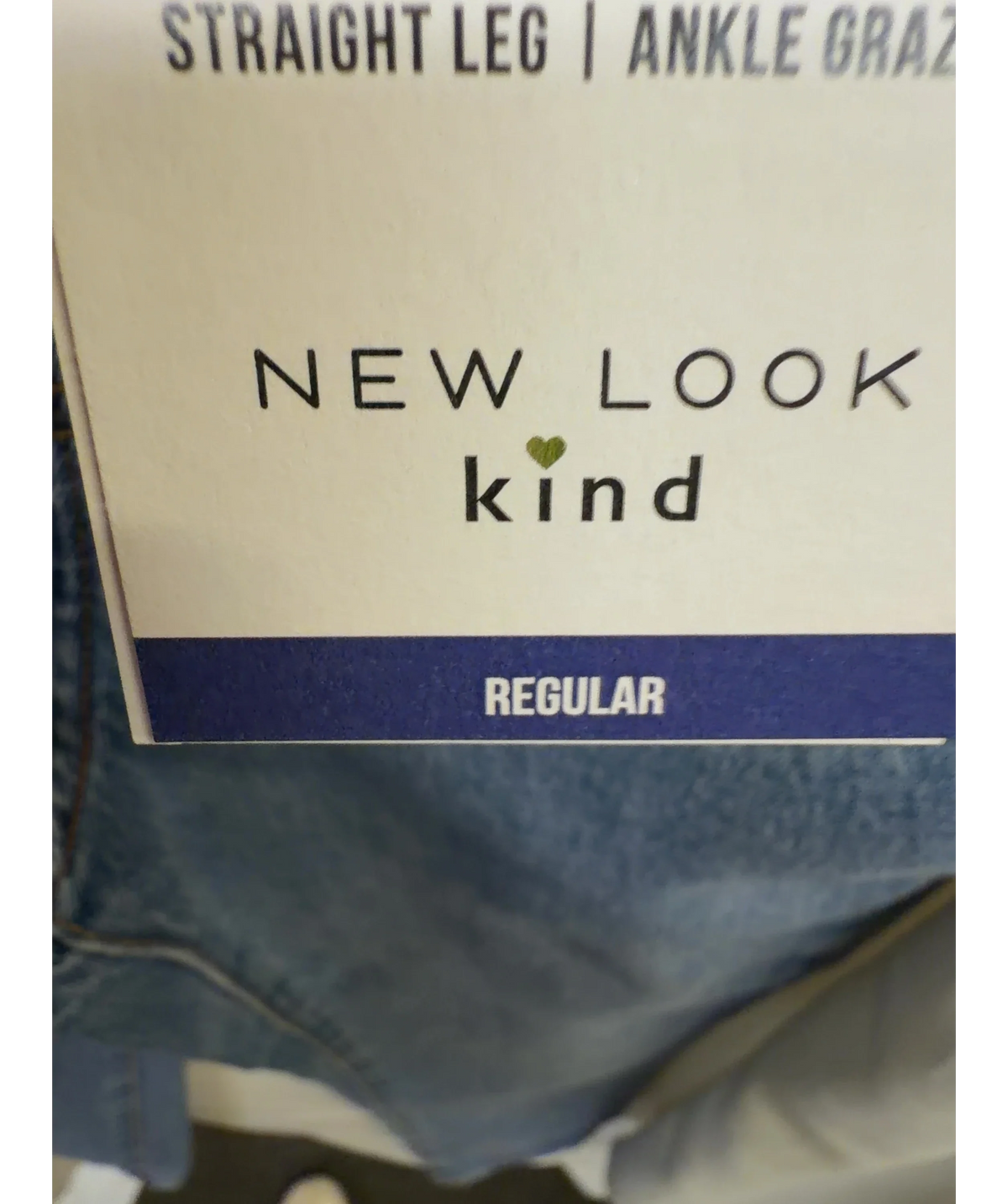 New Look Blue Hannah Straight, size UK 6 — detail