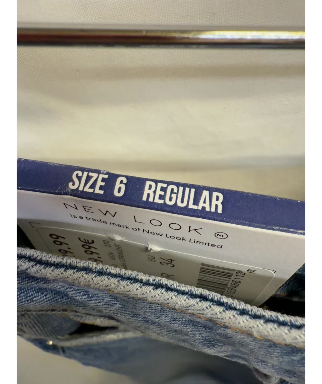 New Look Blue Hannah Straight, size UK 6 — care label